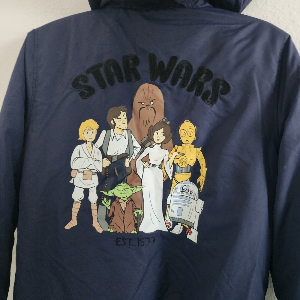 Disney Star Wars Kids Jacket Size 11/12 Outerwear Darth Vader Bomber - Picture 7 of 7